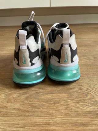 Nike Air Max 270 React - Blancas y Turquesa