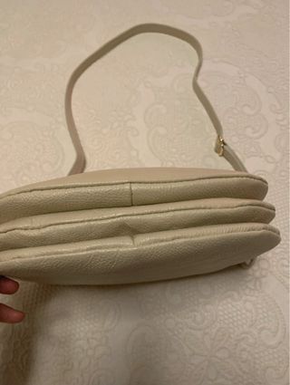 Bolso bandolera beige piel