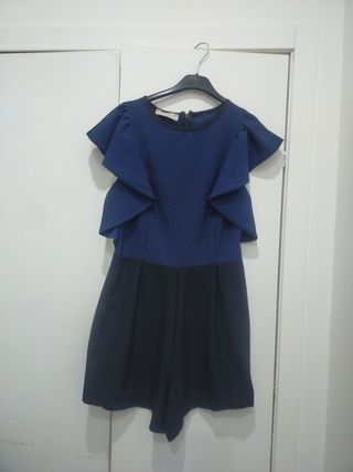 #Tuta elegante blu e nera#