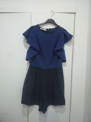 #Tuta elegante blu e nera#