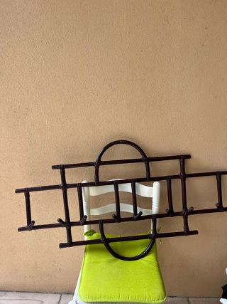 Colgador Pared Bambú - Caoba