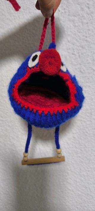 Hamaca tejida para pájaros