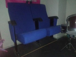 2 Butacas Cine Azul - Plegables