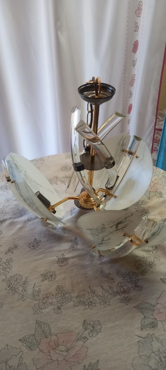 Lámpara Cristal dorada