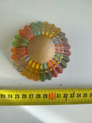 Portavelas de cristal esloveno sellado de ROGASKA.