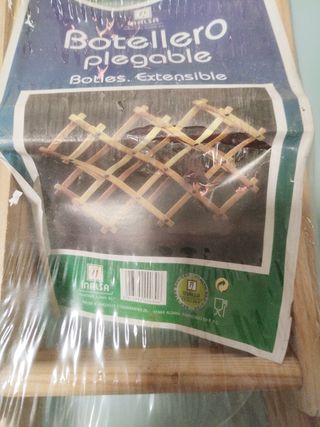 Botellero plegable madera