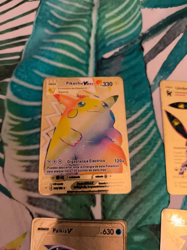 Pacote de 5 cartas Pokémon douradas