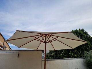 Parasol jardín 300cm beige-marrón