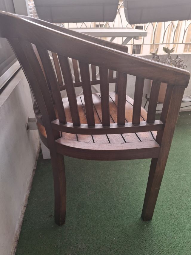 Sillón madera maciza marrón