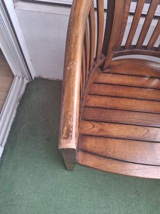 Sillón madera maciza marrón