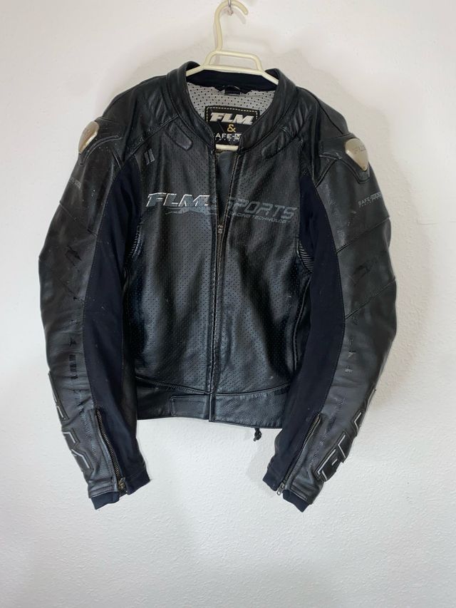 Chaqueta moto cuero FLM Sports