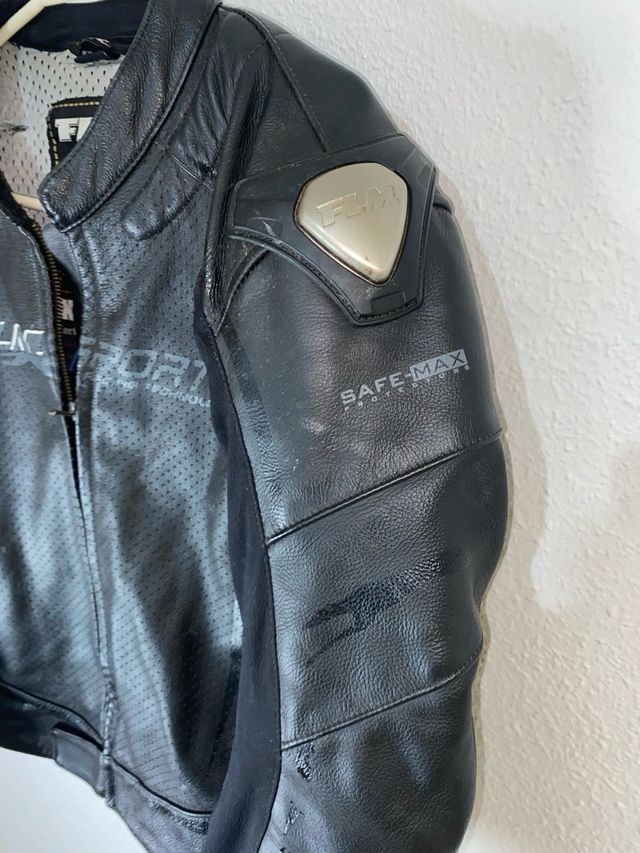 Chaqueta moto cuero FLM Sports