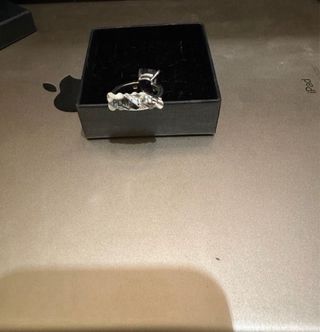 Anillo Tous plata,Amatista con 2 Diamantes Blancos