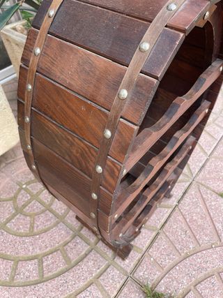 Botellero madera marrón