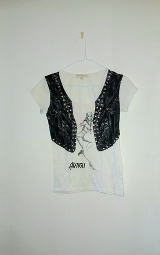 T-shirt con gilet - Tg L