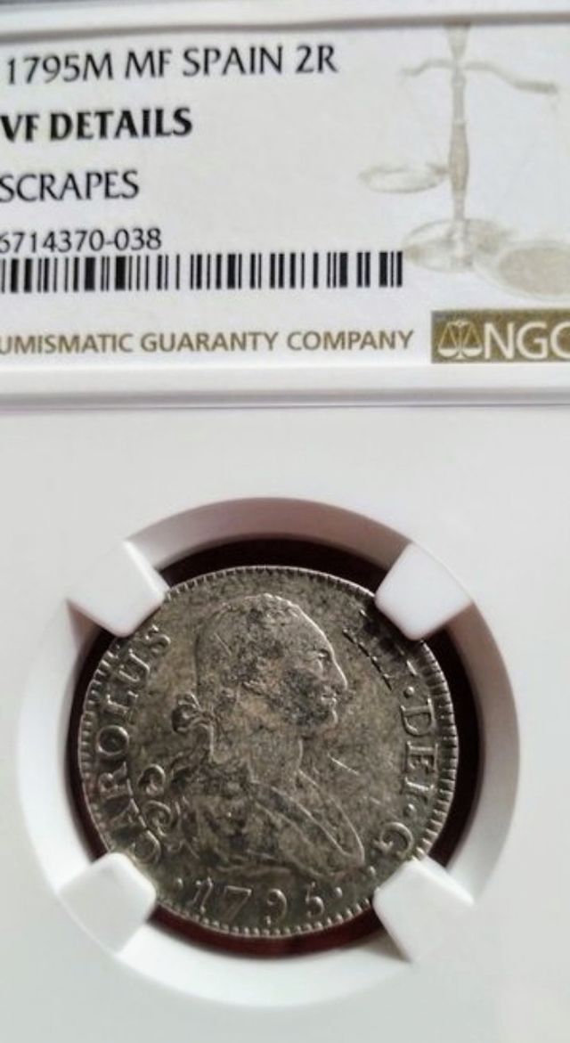 Moneda de plata 2 Reales · Carlos IV · 1795