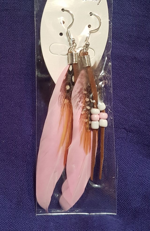 Pendientes plumas diferentes colores