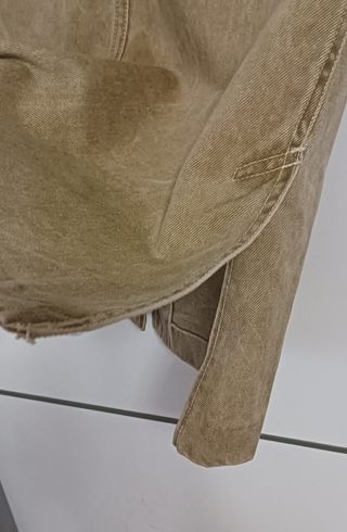 Falda vaquera larga beige