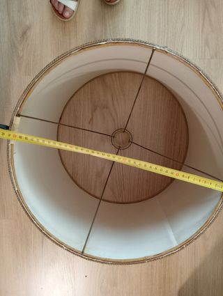 Pantalla lámpara beige - Tela