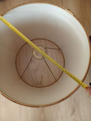 Pantalla lámpara beige - Tela