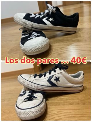 Converse Star Player blancas y azules EU42