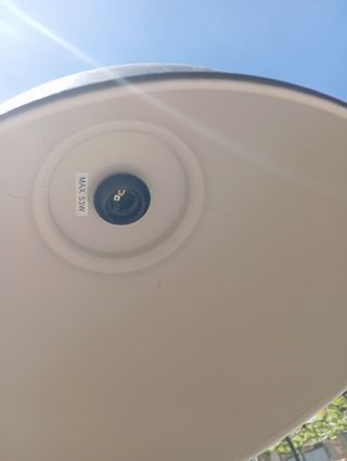 Lámpara pie gris metalica