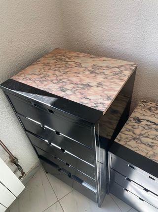 Mesitas & Cómoda negras - mármol