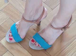 Sandalias turquesas Unisa