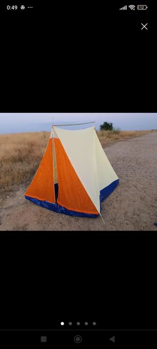 Tienda de campaña + mesa sillas