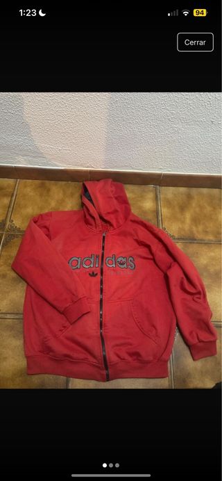 Chaqueta Adidas roja vintage