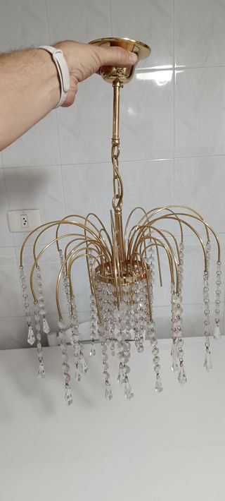 Lámpara lágrimas dorada