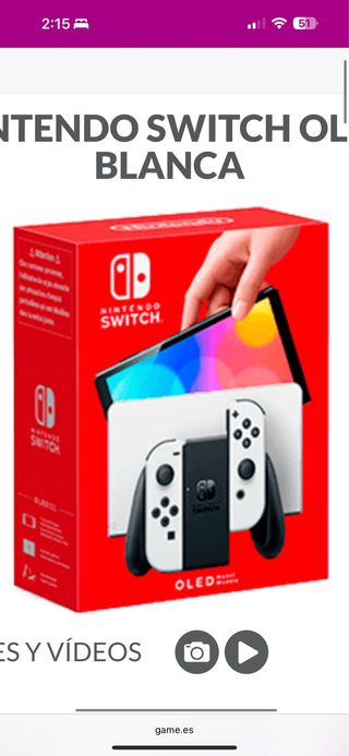 Nintendo Switch OLED Blanca