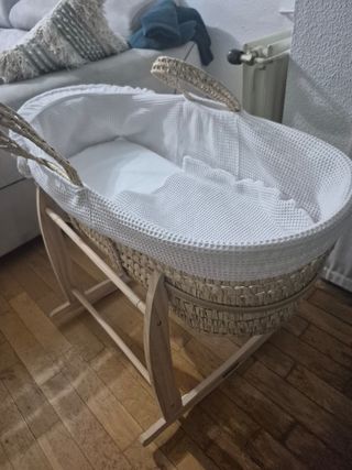 Cuna Moisés mimbre bebé