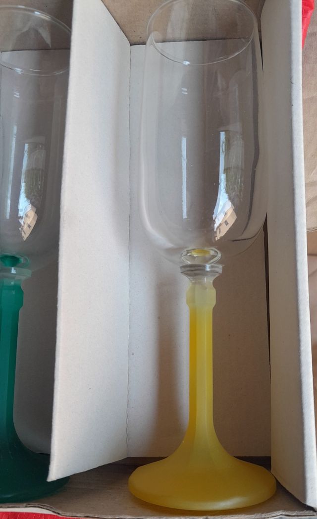 6 Calici Flute Colorati