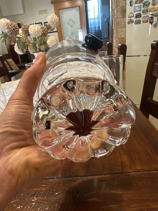 Set 5 bicchieri + porta ghiaccio vetro anni 70