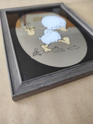 specchio vintage anatra sad duck