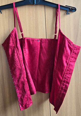Top Corsetto Rosso Setoso