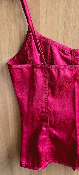 Top Corsetto Rosso Setoso