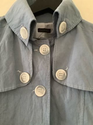 Trench Ethic blu Made in Italy