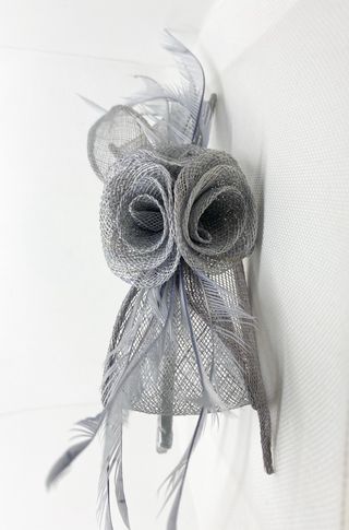 Tocado Plata - Diadema con plumas Nuevo