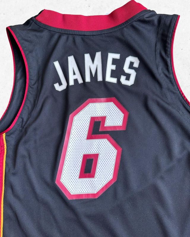 Camiseta Niños NBA Adidas Miami Heat 6 Lebron Jame