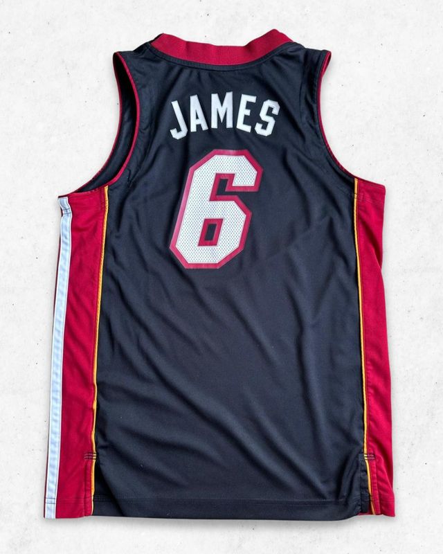 Camiseta Niños NBA Adidas Miami Heat 6 Lebron Jame