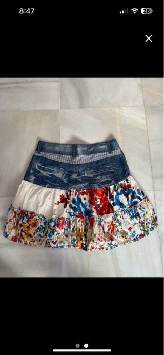 Falda vaquera Desigual multicolor