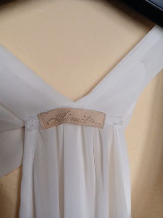 Top bianco senza maniche