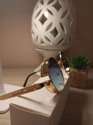 Occhiali sole steampunk gold
