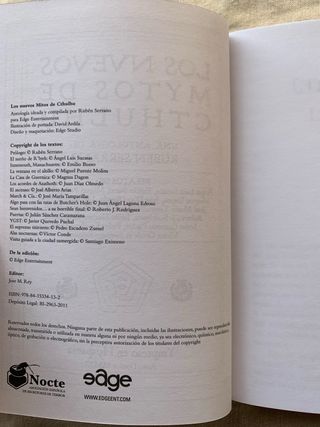 Los nuevos mitos de Cthulhu.