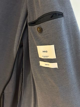 Americana de hombre de Mango azul - Talla 56 
