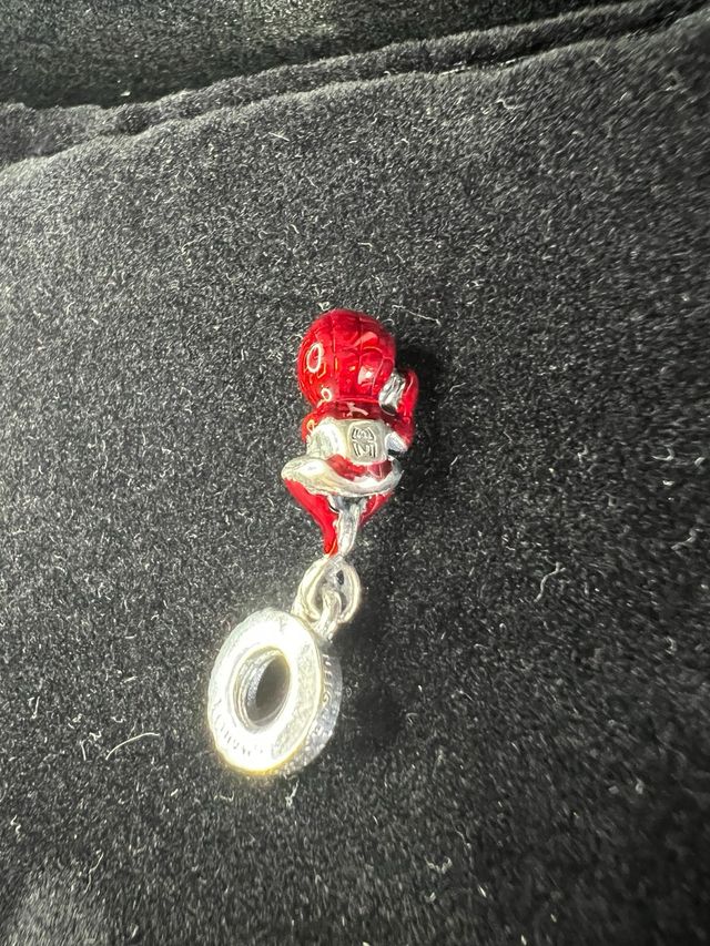 Charm Pandora Spiderman rosso e argento
