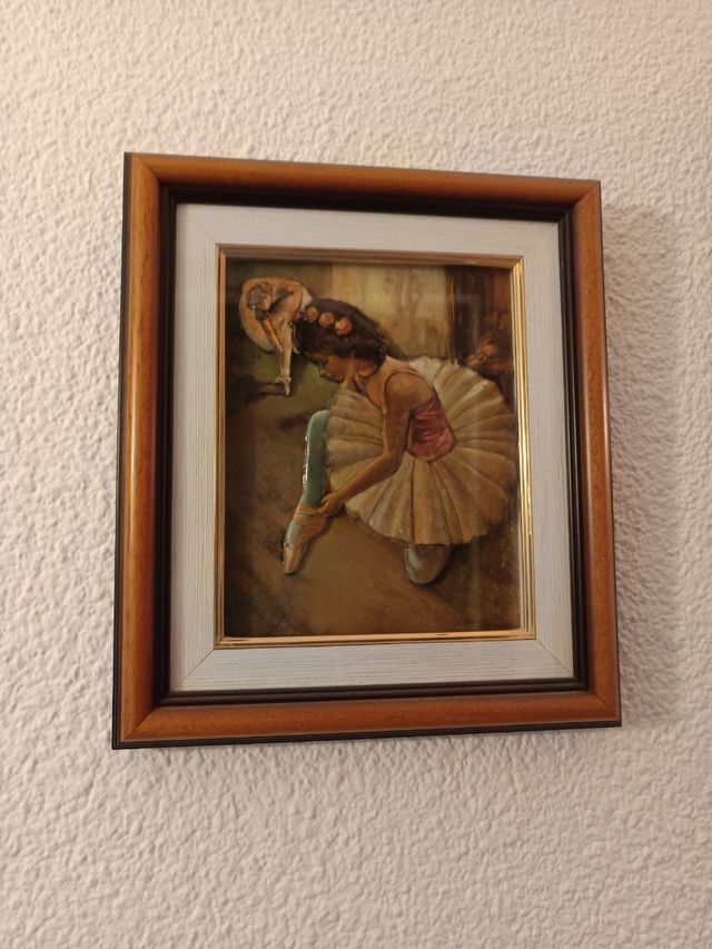 Cuadro bailarina relieve