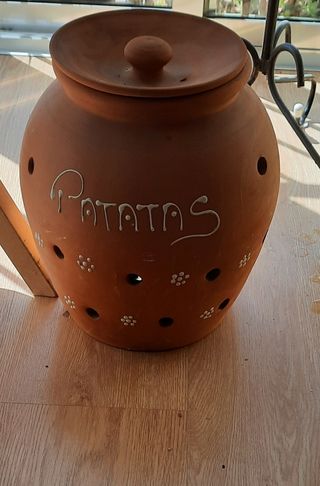Maceta barro patatas vintage